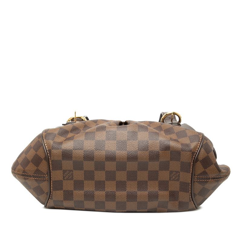 Louis Vuitton Damier Sistine PM Shoulder Bag Brown Leather — view 3