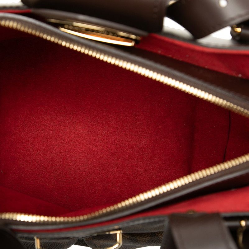 Louis Vuitton Damier Sistine PM Shoulder Bag Brown Leather — view 4