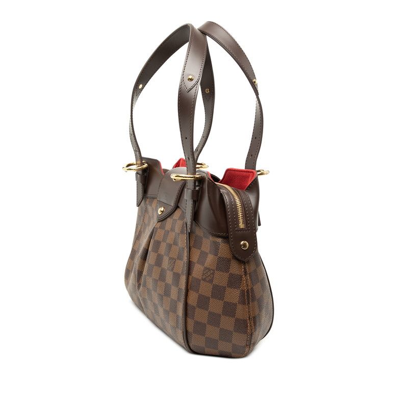 Louis Vuitton Damier Sistine PM Shoulder Bag Brown Leather — view 2