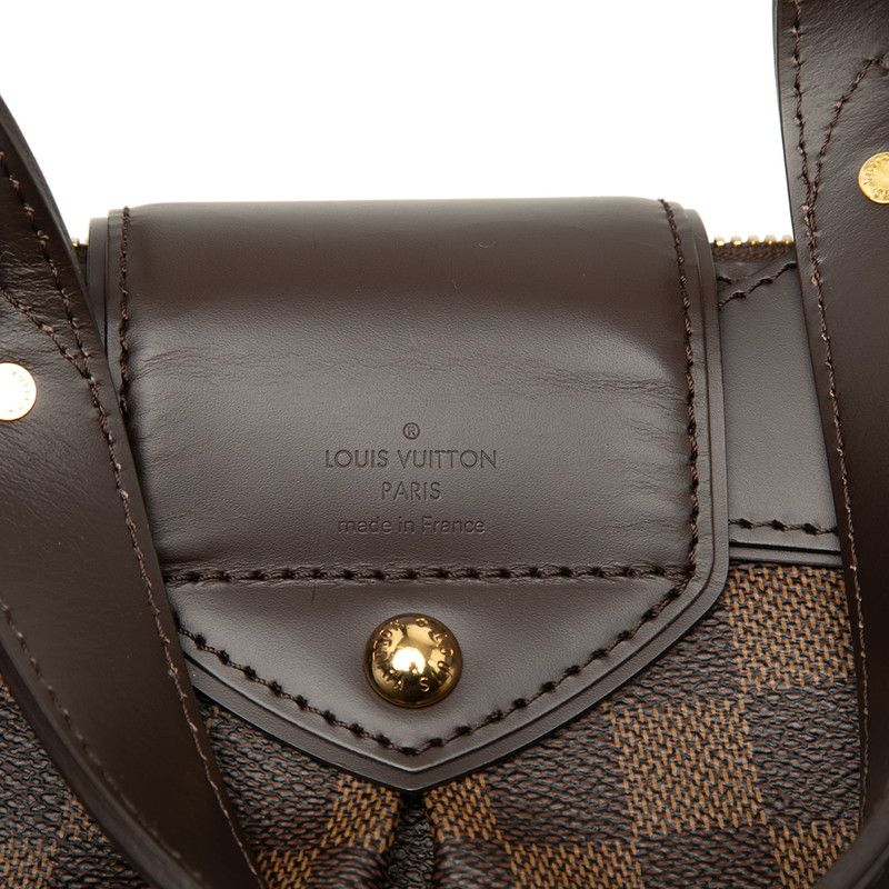 Louis Vuitton Damier Sistine PM Shoulder Bag Brown Leather — view 5