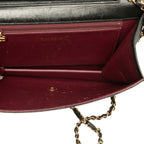 Chanel Quilted CC Logo Crossbody Chain Shoulder Bag Push Lock Black Lambskin — view 4