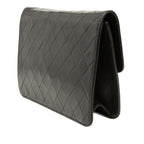 Chanel Quilted CC Logo Crossbody Chain Shoulder Bag Push Lock Black Lambskin — view 2