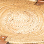 Loewe Anagram Basket Bag Handbag Bag Natural Brown Leather Palm Leaf — view 4