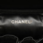 Chanel CC Logo Vanity Bag Handbag Black Caviar Leather — view 5