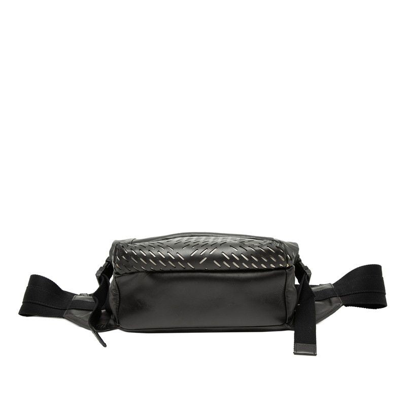 Bottega Veneta Perforated Waist Bag Black Leather — view 3
