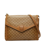 Celine Macadam Shoulder Bag Crossbody Beige Leather