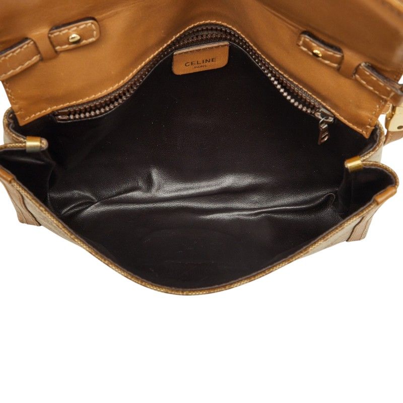 Celine Macadam Shoulder Bag Crossbody Beige Leather — view 6
