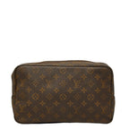 Louis Vuitton Monogram Trousse Toilette 28 Clutch Brown
