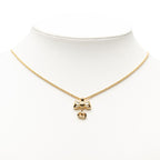Dior CD Logo Ribbon Motif Necklace Gold Plated — view 5