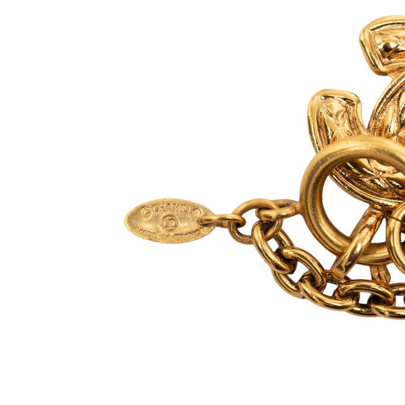 Chanel Quilted CC Logo Chain Pendant Gold Plated — view 5
