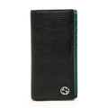 Gucci Interlocking Bicolor Wallet Black Green Leather