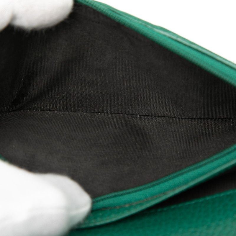 Gucci Interlocking Bicolor Wallet Black Green Leather — view 5