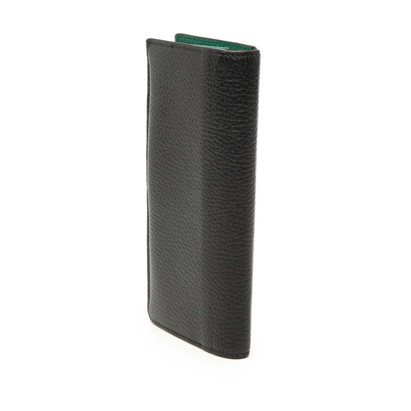 Gucci Interlocking Bicolor Wallet Black Green Leather — view 2