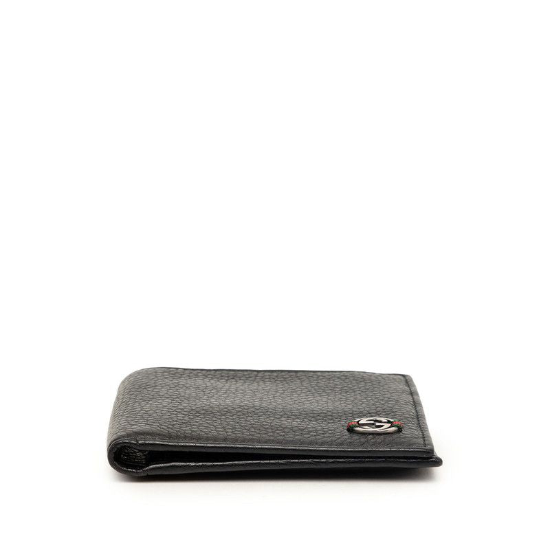 Gucci Interlocking Bifold Wallet Black Leather — view 3