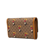 Gucci Disney Mini GG Supreme Mickey Mouse Continental Wallet Brown Leather — view 2