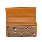 Gucci Disney Mini GG Supreme Mickey Mouse Continental Wallet Brown Leather — view 4