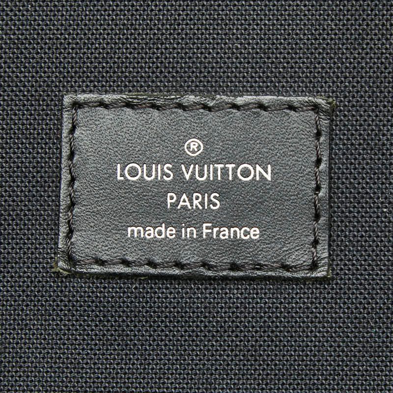Louis Vuitton Monogram Macassar Christopher Backpack Brown Noir Black Leather — view 7