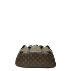 Louis Vuitton Monogram Macassar Christopher Backpack Brown Noir Black Leather — view 3