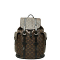 Louis Vuitton Monogram Macassar Christopher Backpack Brown Noir Black Leather