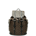 Louis Vuitton Monogram Macassar Christopher Backpack Brown Noir Black Leather