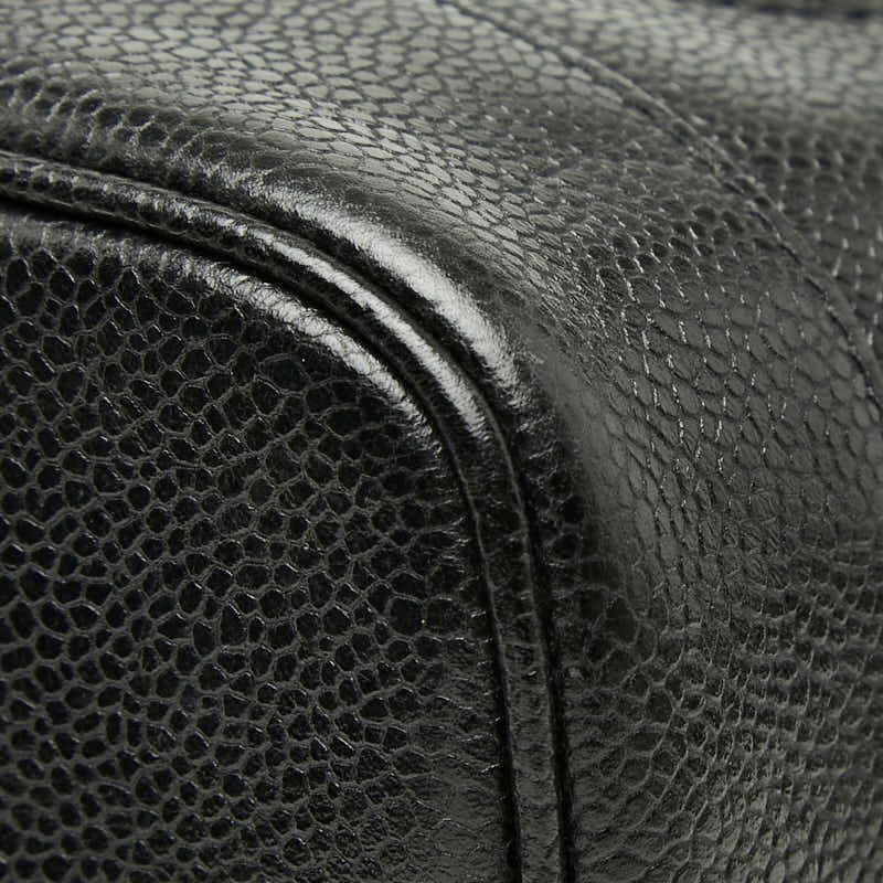 Chanel CC Logo Vanity Bag Black Caviar Leather — view 4