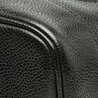 Chanel CC Logo Vanity Bag Black Caviar Leather — view 4