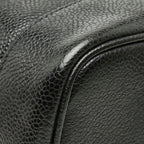 Chanel CC Logo Vanity Bag Black Caviar Leather — view 5