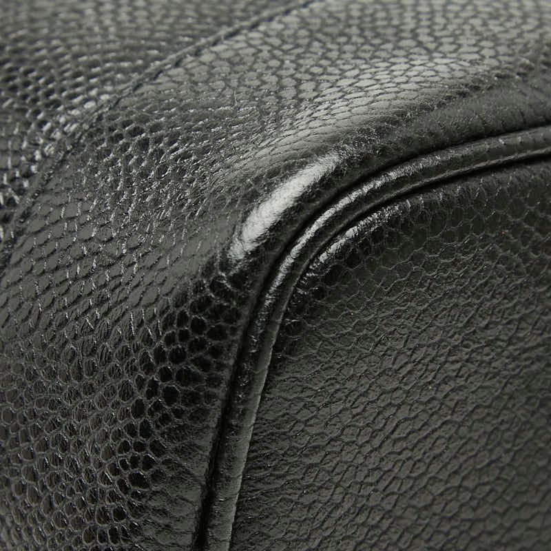 Chanel CC Logo Vanity Bag Black Caviar Leather — view 5