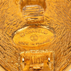 Chanel CC Logo Diamond Earrings Gold Plated — view 3