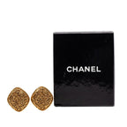 Chanel CC Logo Diamond Earrings Gold Plated — view 4