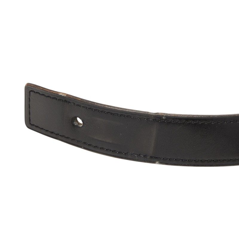 Hermes Reversible Belt Buckle 75 Black Brown Box Calf Togo — view 4