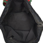 Gucci GG Canvas Sherry Line Tote Black Red Green — view 8