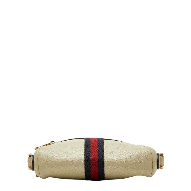 Gucci GG Marmont Sherry Line Ophidia Crossbody Shoulder Bag Ivory Leather — view 3