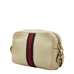 Gucci GG Marmont Sherry Line Ophidia Crossbody Shoulder Bag Ivory Leather — view 2