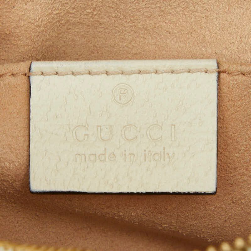 Gucci GG Marmont Sherry Line Ophidia Crossbody Shoulder Bag Ivory Leather — view 7