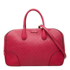 Gucci Bright Diamante 2-Way Shoulder Bag Fuchsia Pink Leather