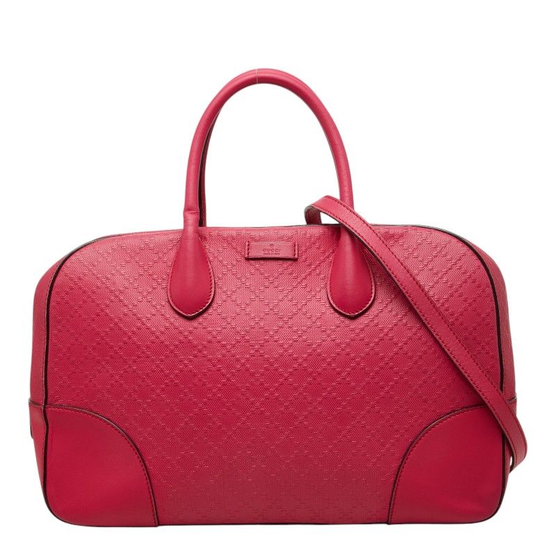 Gucci Bright Diamante 2-Way Shoulder Bag Fuchsia Pink Leather