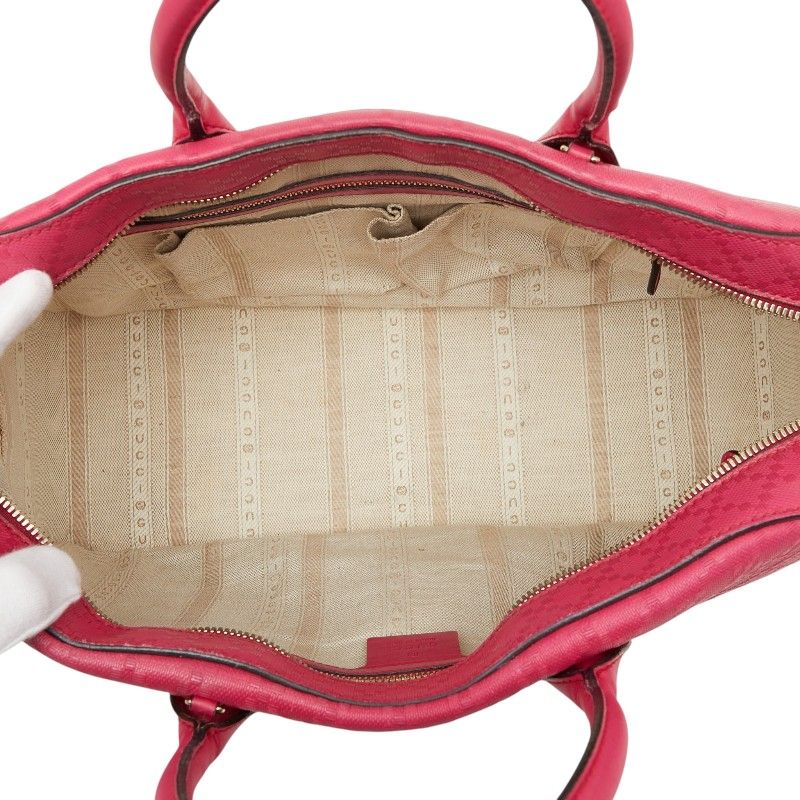Gucci Bright Diamante 2-Way Shoulder Bag Fuchsia Pink Leather — view 8