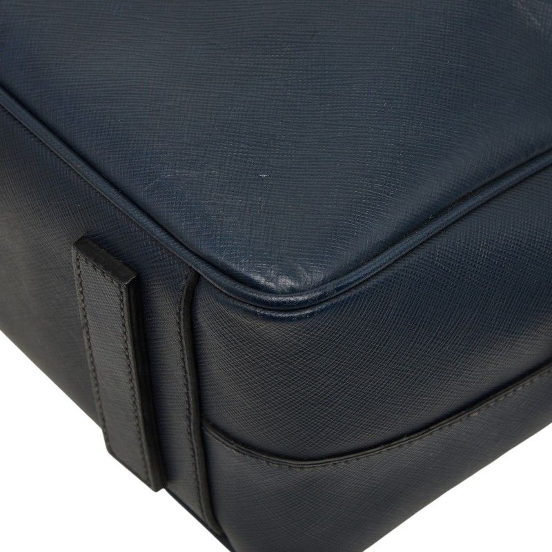 Prada Briefcase Business Navy Saffiano Leather 1 — view 6