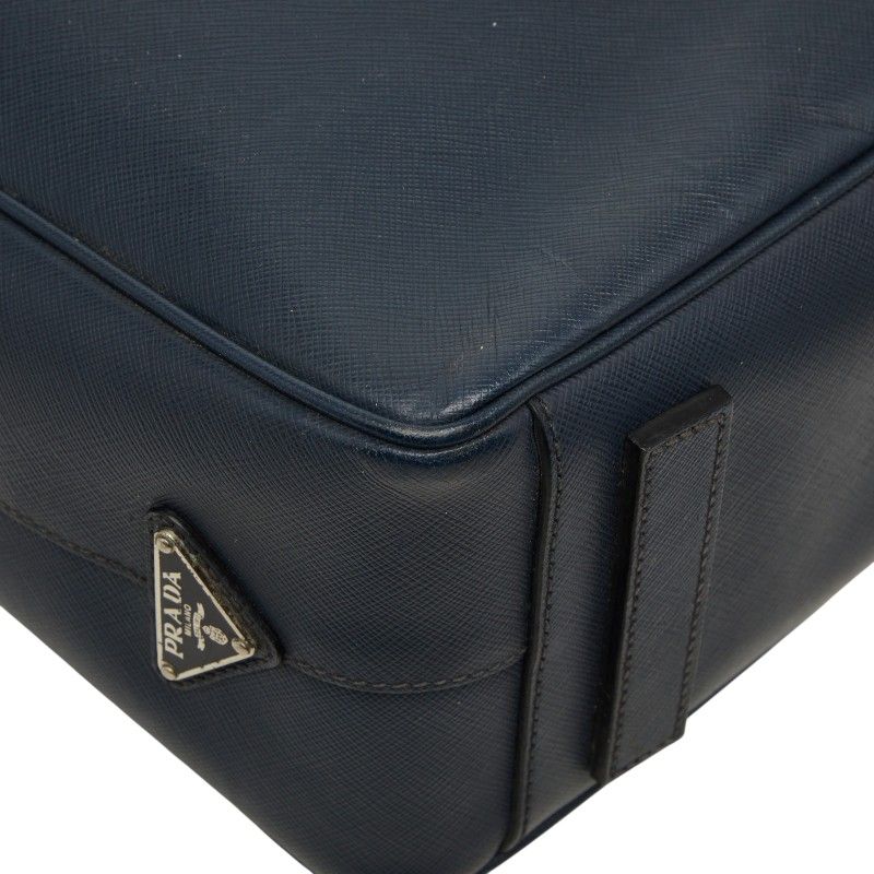 Prada Briefcase Business Navy Saffiano Leather 1 — view 7