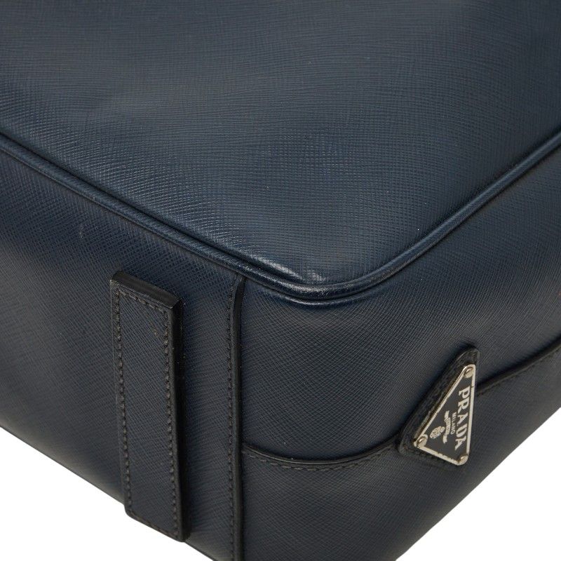 Prada Briefcase Business Navy Saffiano Leather 1 — view 4