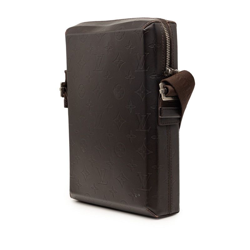 Louis Vuitton Monogram Glace Bobbi Crossbody Shoulder Bag Cafe Brown Leather — view 2