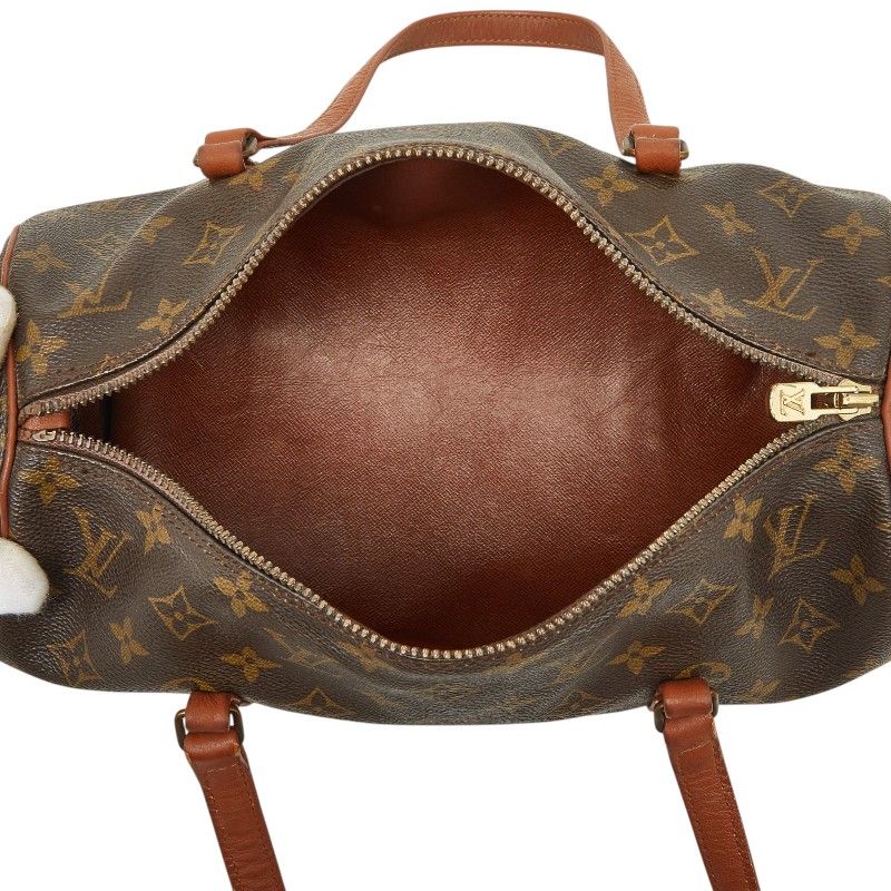 Louis Vuitton Monogram Papillon 30 Handbag Brown Leather — view 9