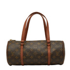 Louis Vuitton Monogram Papillon 30 Handbag Brown Leather