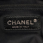 Chanel CC Logo Paris Biarritz Tote Black Leather — view 9