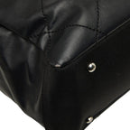Chanel CC Logo Paris Biarritz Tote Black Leather — view 7