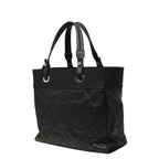 Chanel CC Logo Paris Biarritz Tote Black Leather — view 2