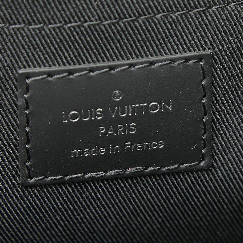 Louis Vuitton Monogram Eclipse Pochette Discovery Clutch Black Leather — view 7