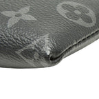 Louis Vuitton Monogram Eclipse Pochette Discovery Clutch Black Leather — view 4