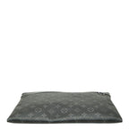 Louis Vuitton Monogram Eclipse Pochette Discovery Clutch Black Leather — view 3